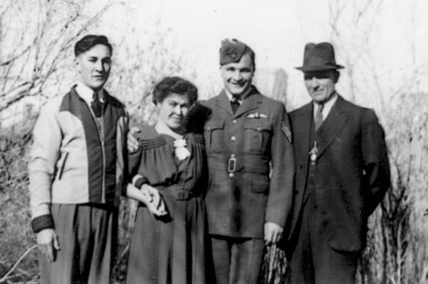 George with his parents, John and Elizabeth